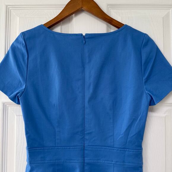 J.Crew New Women's Blue Square Neck Short Sleeve Dress Size 2 - Picture 10 of 13